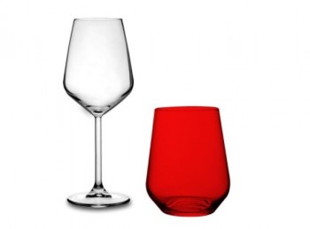 set calici e bicchieri in vetro allegra